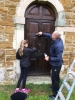 Ruby and Ben painted all the outside doors with linseed oil.