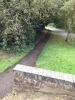 The finished path to the road.